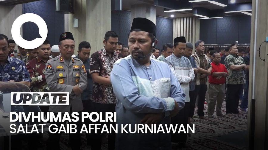 Video Mabes Polri Salat Gaib Doakan Pengemudi Ojol Affan Kurniawan