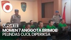 Video: Momen 7 Anggota Brimob Pelindas Ojol Diperiksa Live! Ini Tampangnya
