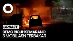 Video: 3 Mobil ASN di Kantor Gubernur Jateng Terbakar saat Demo Ricuh
