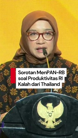 Video: MenPAN-RB Soroti Produktivitas RI Masih Kalah dari Thailand