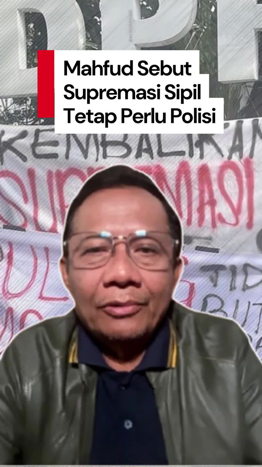Video Mahfud Md: Supremasi Sipil Tetap Perlu Polisi