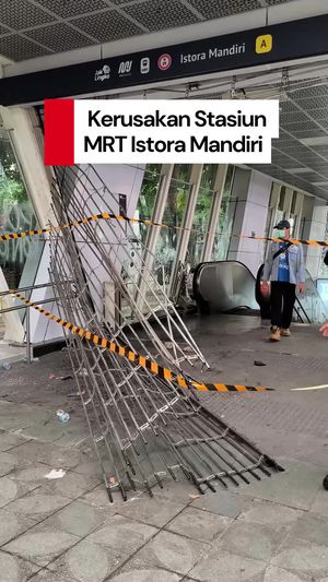 Video Kerusakan Stasiun MRT Istora Mandiri Imbas Kericuhan