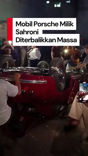 Video: Momen Mobil Porsche 356 Ahmad Sahroni Diterbalikkan Massa