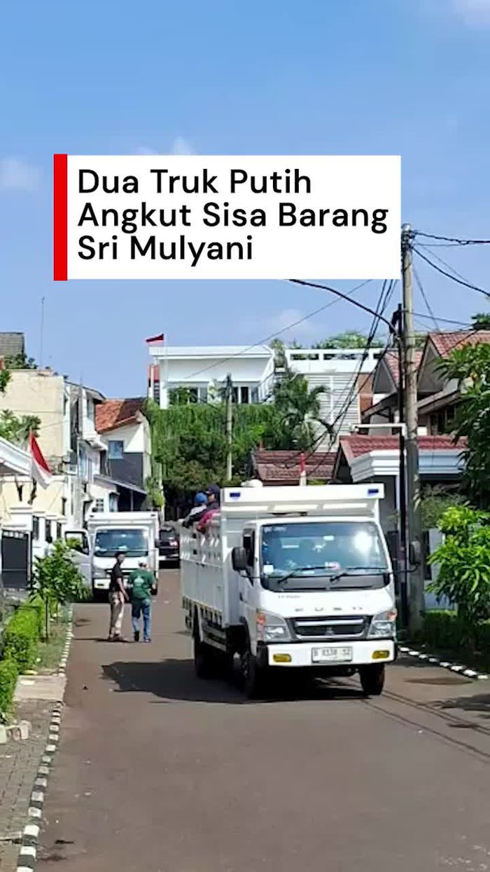 Video: Dua Truk Putih Angkut Sisa Barang Sri Mulyani Pasca-Penjarahan
