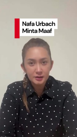 Video Ekspresi Nafa Urbach saat Sampaikan Permintaan Maaf