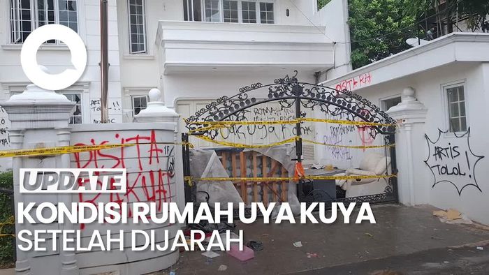 Video : Rumah Uya Kuya Dipasang Garis Polisi Seusai Dijarah