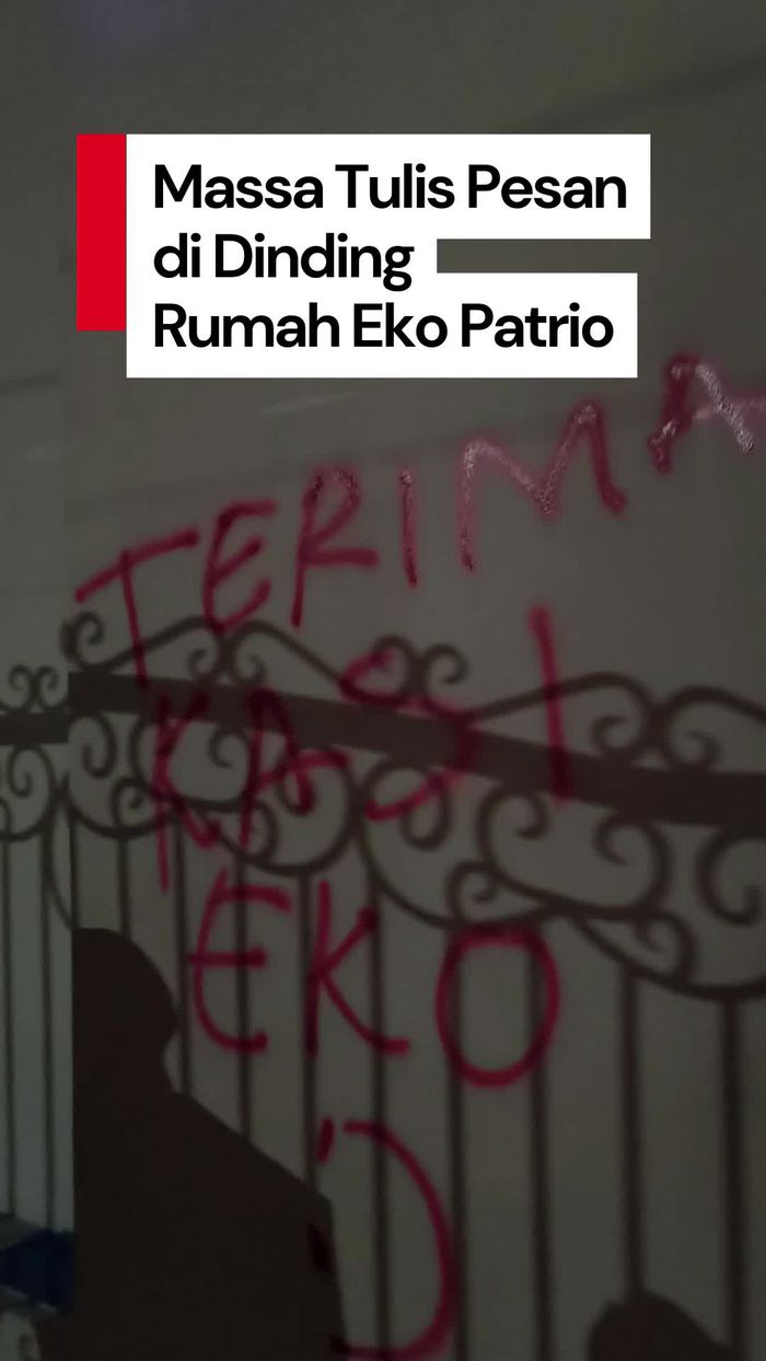 Video: Pesan Massa di Dinding Rumah Eko Patrio yang Dijarah