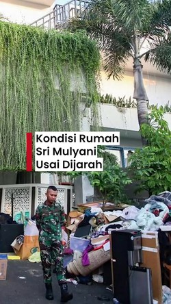 Video TNI Jaga Ketat Rumah Sri Mulyani Usai Dijarah Massa
