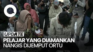 Video Ratusan Pelajar yang Ikut Demo Ricuh Menangis Dijemput Orang Tuanya
