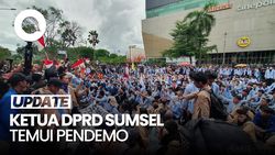Video Ketua DPRD Sumsel Temui Pendemo, Janji Dukung Tuntutan Massa