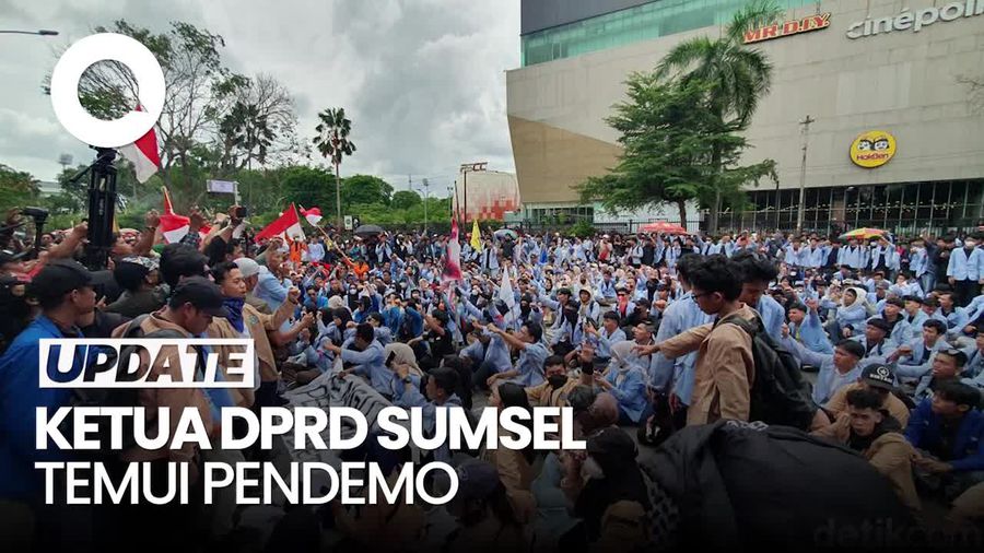 Video Ketua DPRD Sumsel Temui Pendemo, Janji Dukung Tuntutan Massa