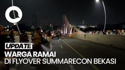 Video Kondisi Bekasi Malam Ini, Warga Ramai di Flyover Summarecon