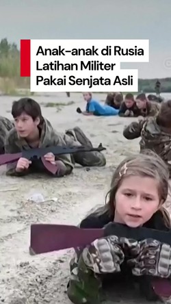 Video: Kala Anak-anak di Rusia Latihan Militer, Diajari Lempar Granat Asli