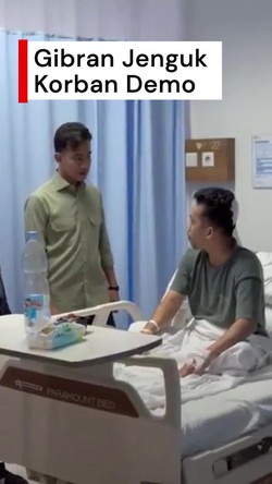 Video: Momen Gibran Jenguk Korban Demo di RS Polri