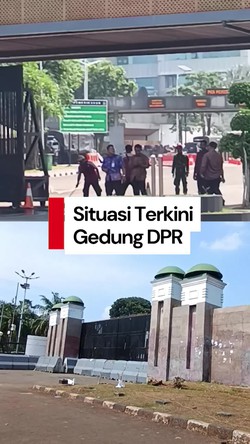 Video: Aparat TNI-Polri Masih Berjaga di Gedung DPR Pagi Ini