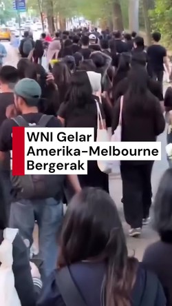 Video: Ratusan Diaspora di Amerika-Melbourne Gelar Aksi Dukung Demo di RI