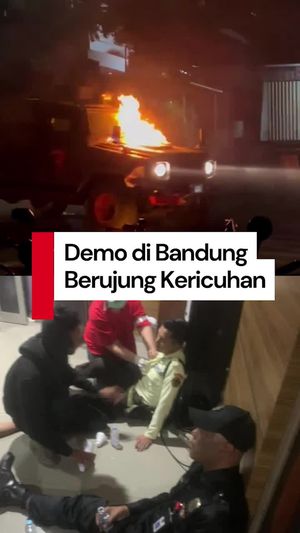Video Kericuhan di Tamansari Bandung: Gas Air Mata Menyasar Area Kampus