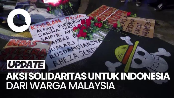 Video: Momen Warga Malaysia Gelar Aksi Solidaritas untuk Masyarakat RI
