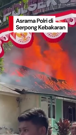 Video: Asrama Polri di Serpong Kebakaran, 6 Unit Damkar Diterjunkan