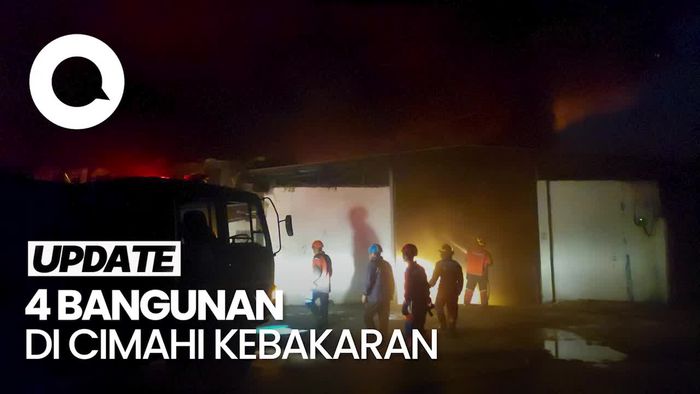 Video: 4 Bangunan di Cimahi Kebakaran, Asap Membubung Tinggi