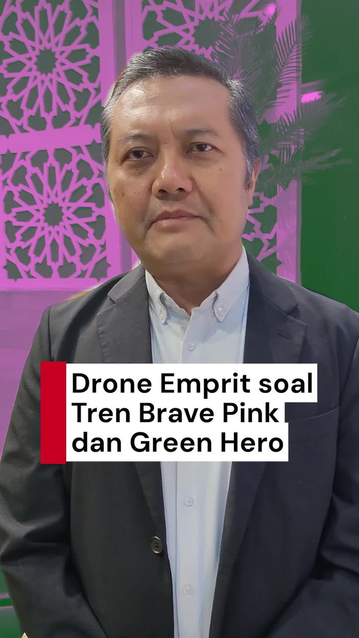 Video Drone Emprit: Tren Brave Pink-Hero Green Jadi Simbol Persatuan Masyarakat RI