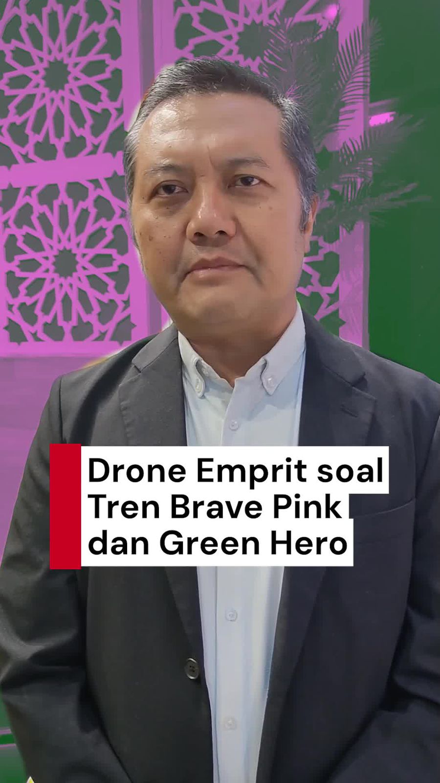 Video Drone Emprit: Tren Brave Pink-Hero Green Jadi Simbol Persatuan Masyarakat RI