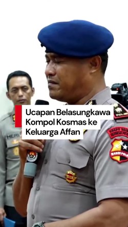 Video Ucap Dukacita ke Keluarga Affan, Kompol Kosmas: Sungguh Tak Ada Niat