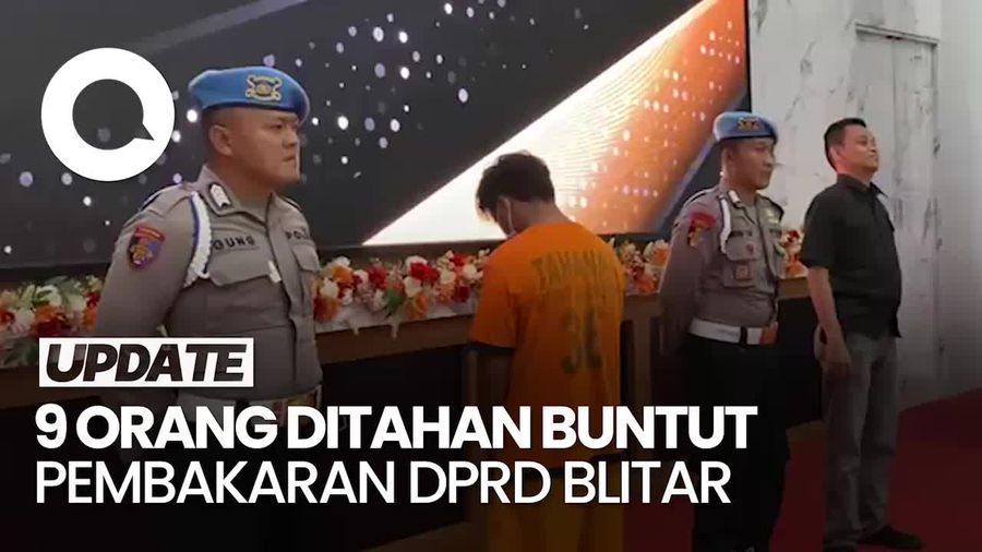 Video: 41 Perusuh Diduga Bakar DPRD Blitar Dibekuk, 9 di Antaranya Ditahan