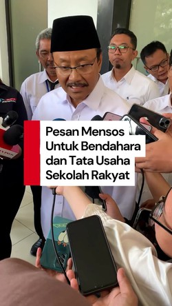 Video: Mensos Titip Pesan Buat Bendahara-Tata Usaha Sekolah Rakyat