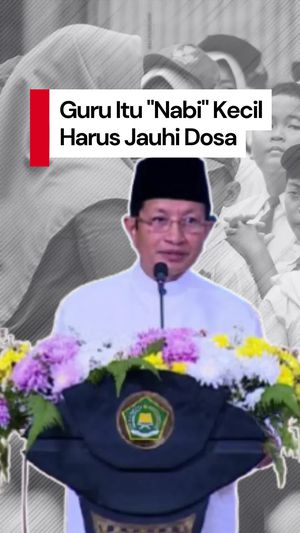 Video Menag Sebut Guru Itu Mestinya Nabi Kecil, Harus Jauhi Dosa