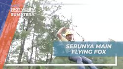 Menikmati Sensasi Seru Bermain Flying Fox di Jembatan Ban di Taman Simalem, Sumatera Utara  