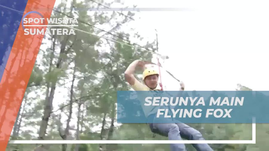 Menikmati Sensasi Seru Bermain Flying Fox di Jembatan Ban di Taman Simalem, Sumatera Utara  