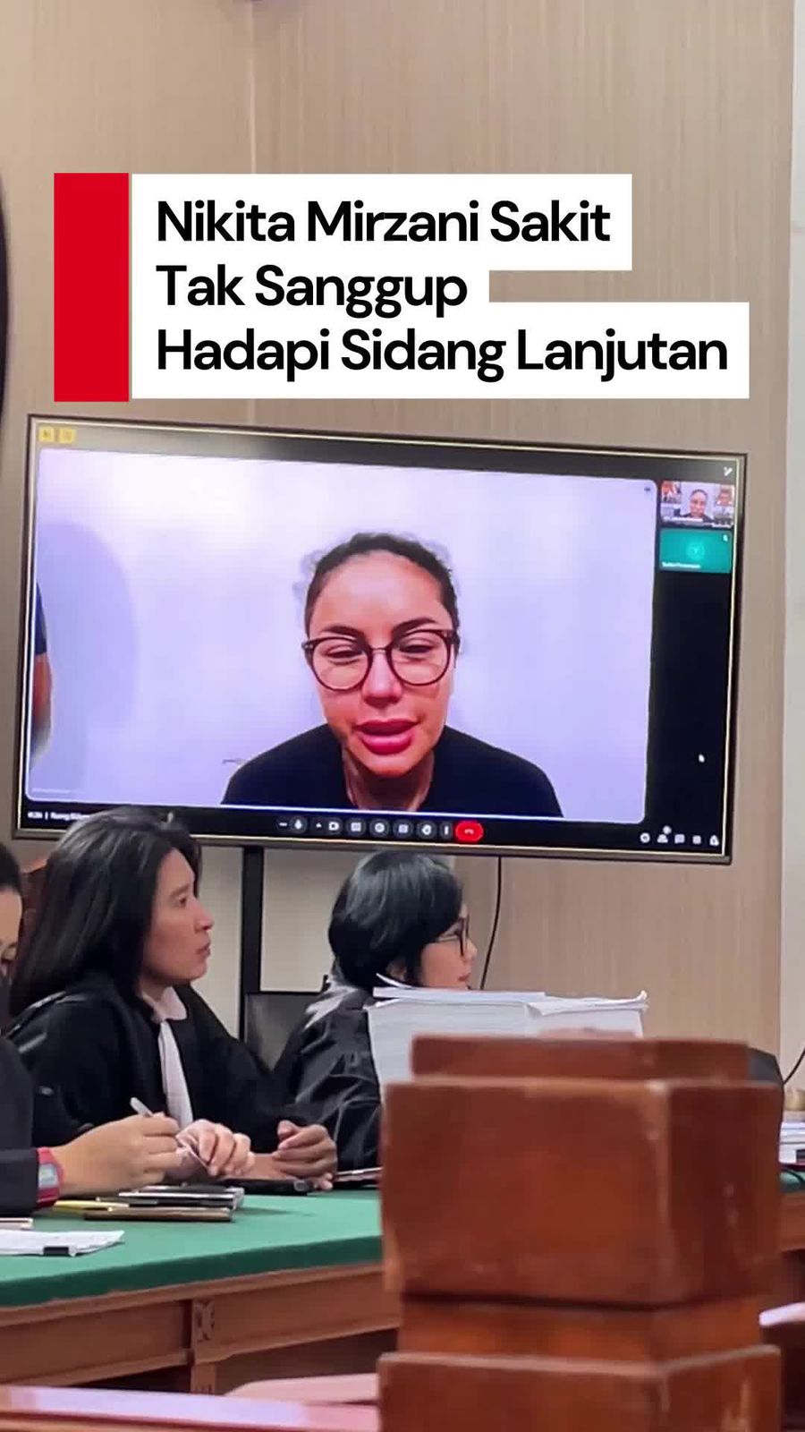 Video Sidang Ditunda, Nikita Mirzani: Saya Kurang Sehat, Crown Gigi Pecah