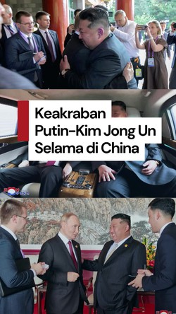 Video: Pelukan Terakhir Putin-Kim Jong Un Sebelum Meninggalkan Beijing