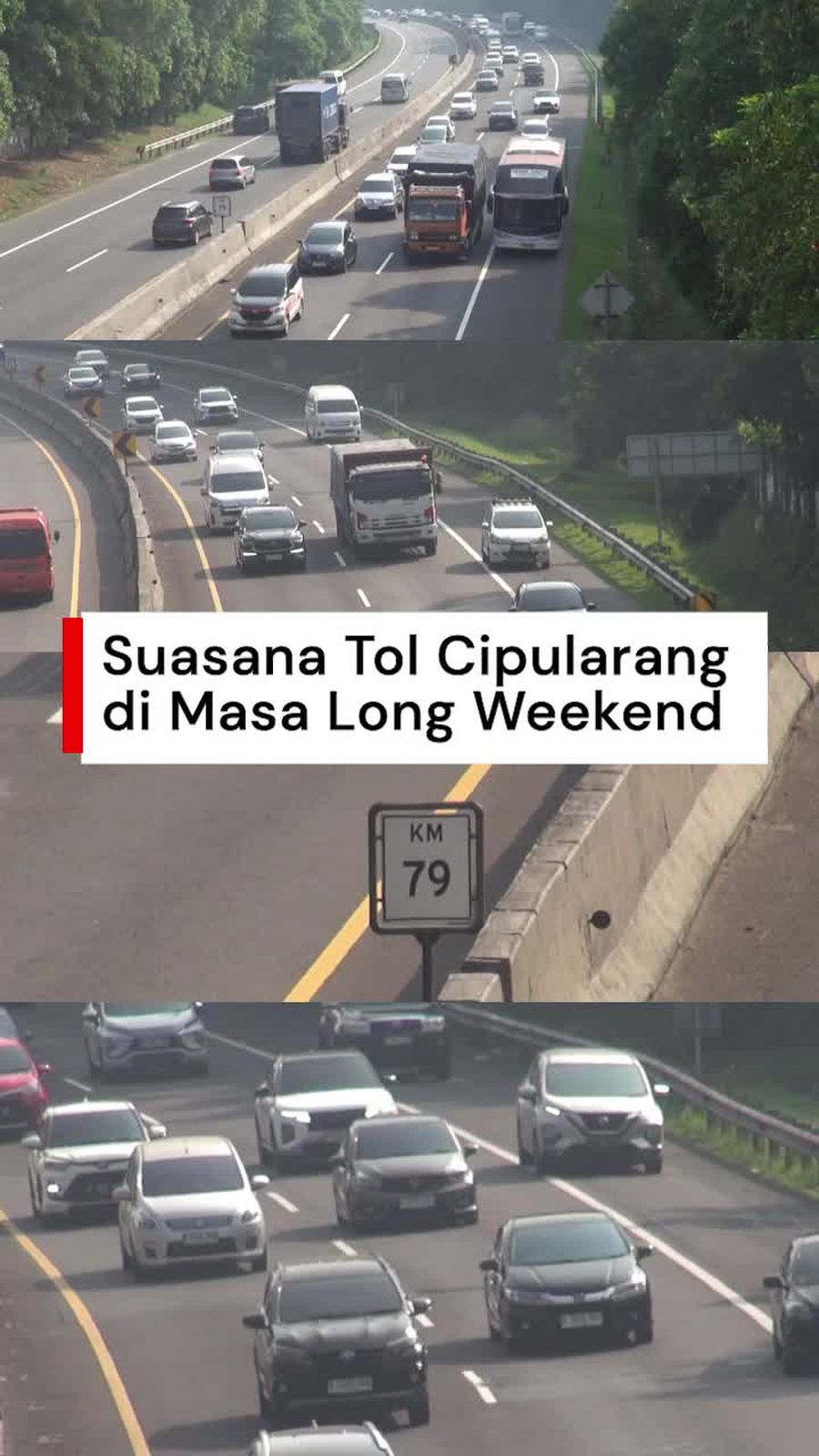 Video: Memasuki Long Weekend, Tol Cipularang Arah Bandung Padat