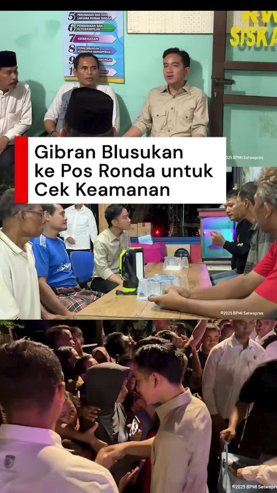 Video: Gibran Blusukan ke Pos Ronda di Jakbar-Jaksel, Cek Kondisi Pascademo