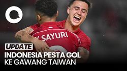 Video Indonesia Pesta Gol ke Gawang Taiwan, Garuda Menang 6-0