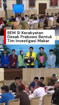 Video: BEM SI Kerakyatan Desak Prabowo Bentuk Tim Investigasi Makar