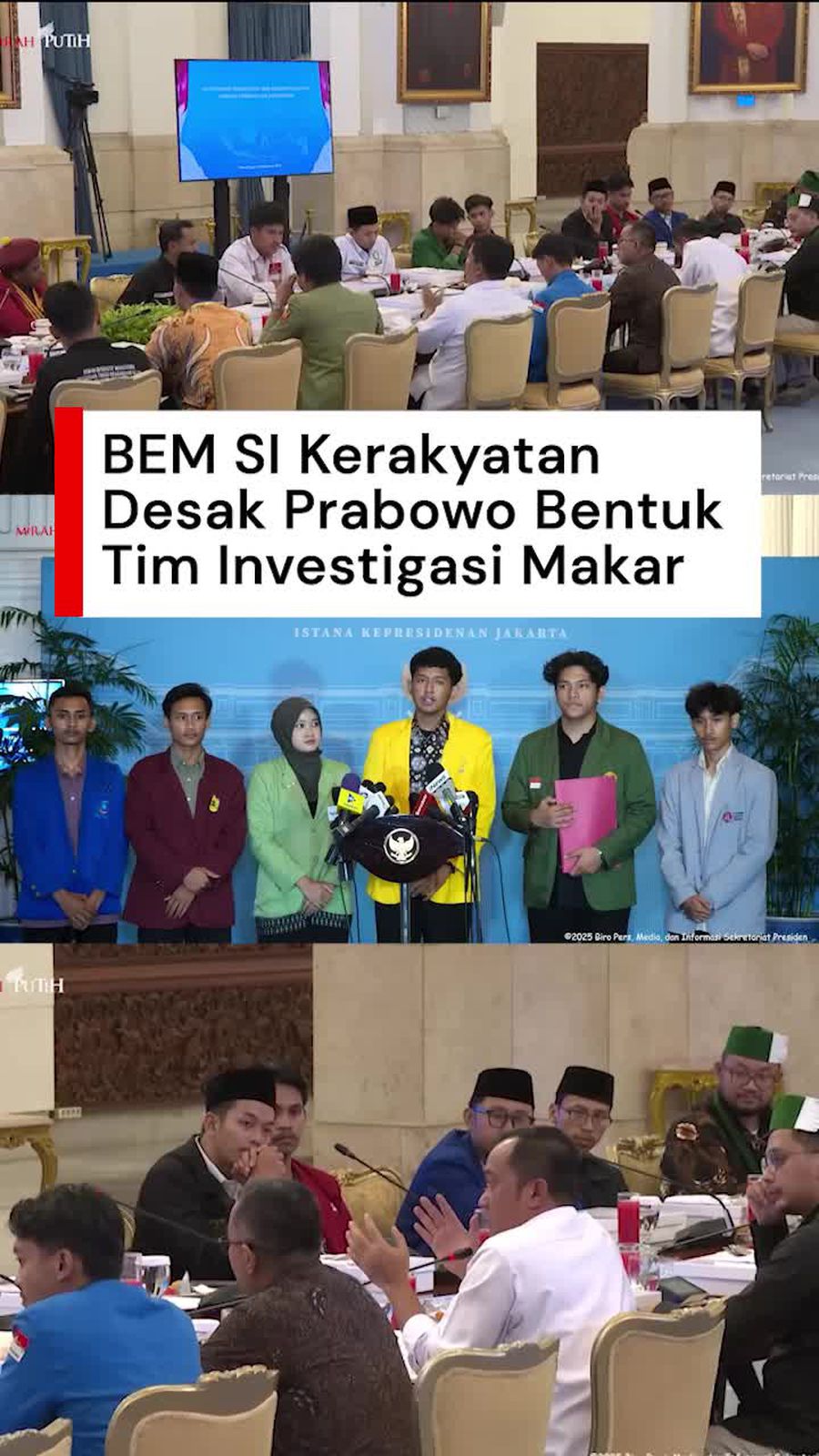 Video: BEM SI Kerakyatan Desak Prabowo Bentuk Tim Investigasi Makar
