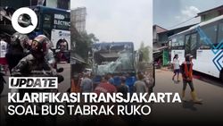 Video: Bus Tabrak Ruko di Jaksel, Transjakarta Minta Maaf
