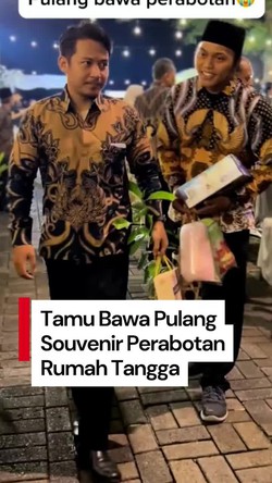 Video: Unik, Tamu Undangan Bawa Pulang Souvenir Perabotan Rumah Tangga