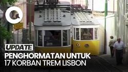 Video: Warga Kibarkan Bendera Setengah Tiang untuk 17 Korban Trem Lisbon