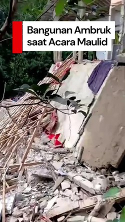 Video: Bangunan Majelis Taklim di Ciomas Bogor Ambruk, 3 Tewas-30 Luka