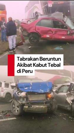 Video: Melihat TKP Tabrakan Beruntun 13 Kendaraan di Peru