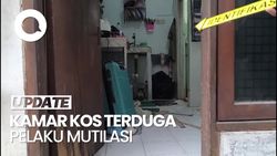 Video: Kos Terduga Pelaku Mutilasi di Mojokerto Dipasang Garis Polisi
