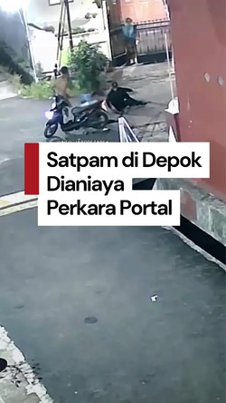 Video: Detik-detik Satpam Lansia di Depok Dianiaya Perkara Portal Perumahan 