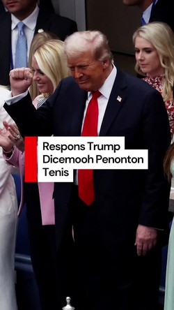 Video Trump Usai Dicemooh Penonton US Open: Fans yang Ramah
