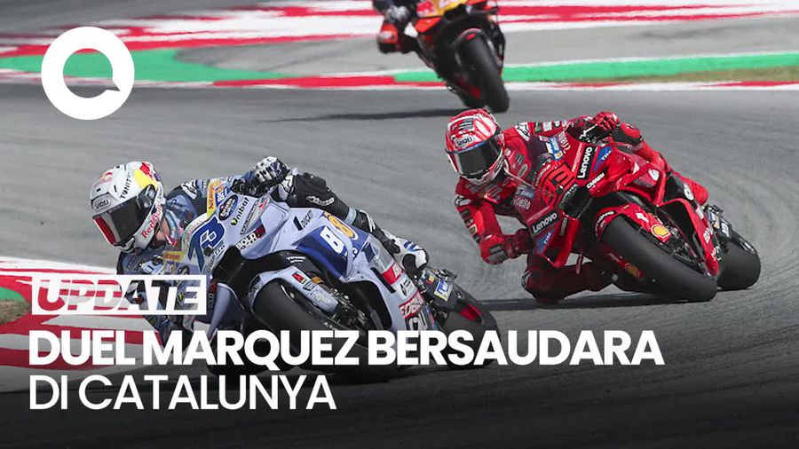 Video Adu Cepat Duo Marquez di Catalunya