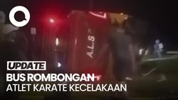 Video: Bus Rombongan Atlet Karate Terbalik di Tol Padang-Sicincin, 2 Tewas