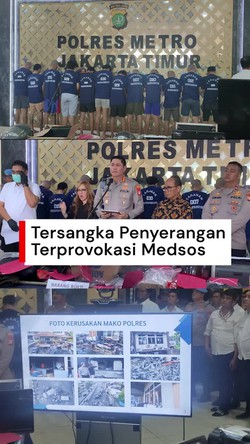 Video: Empat Tersangka Penyerangan Polres Jaktim Terprovokasi Medsos